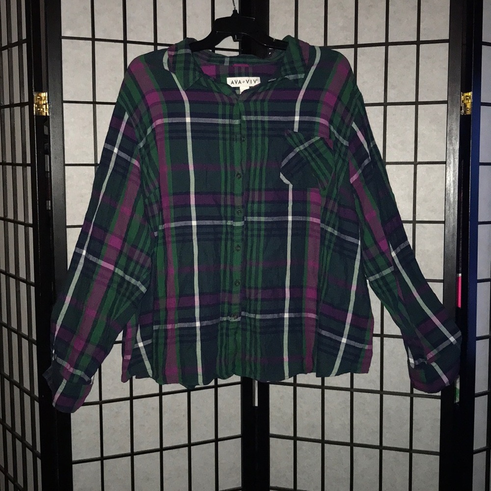 💥Plus Size💥 Plaid Long Sleeve